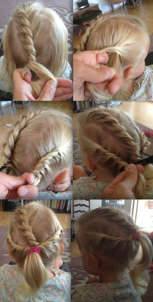 three twists into ponytail step-by-step